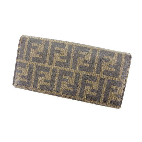 Fendi Wallet beige black long Zucca - Picture 1 of 6